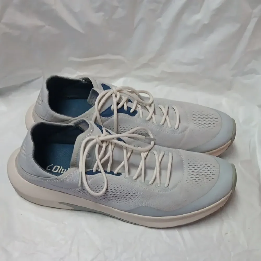 Olukai Gray-Blue Sneakers with Cushioned Sole and Knit Upper Men's Size 11.5